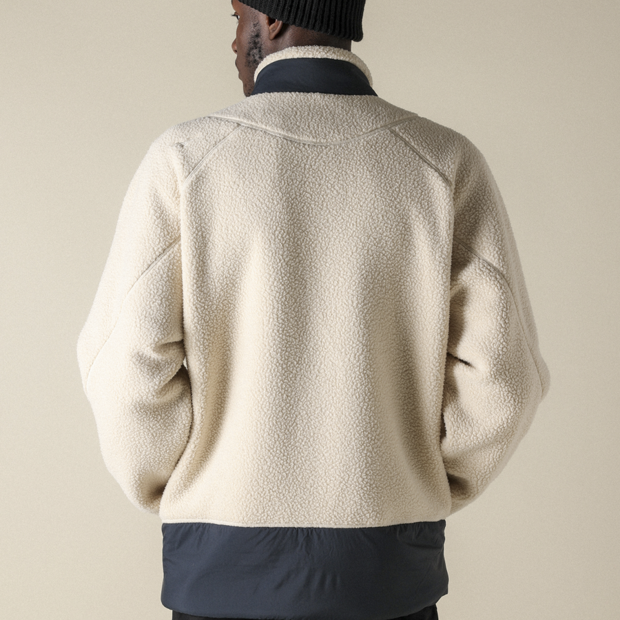 Mizuno POLAR TEC THERMALLOFT REVERSIBLE JACKET Cream white